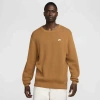 Nike Men's Club Crew-neck Sweater In Flax/white