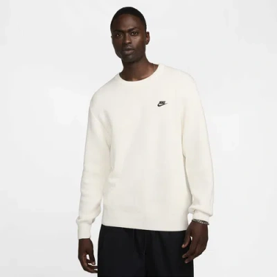 Nike Mens  Club Crew Sweater In Sail/black