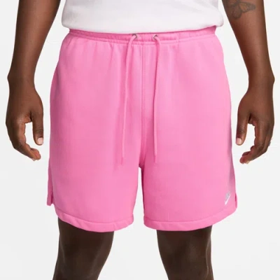 Nike Mens  Club Flow Futura Shorts In Playful Pink/white