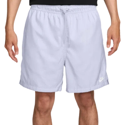Nike Mens  Club Flow Shorts In Amethyst Tint/white