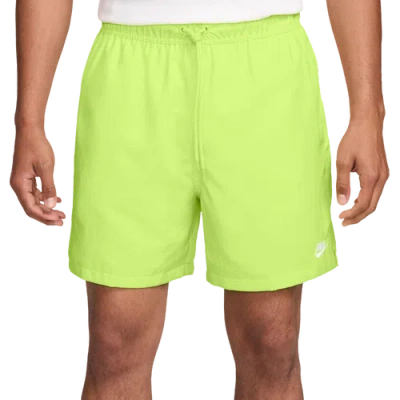 Nike Mens  Club Flow Shorts In Light Lemon Twist/white