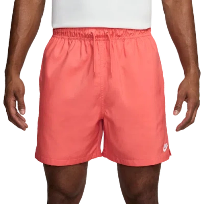 Nike Mens  Club Flow Shorts In Magic Ember/white