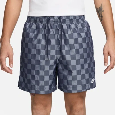 Nike Men's Club Flow Checker Logo Shorts In Multi