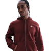 Nike Men's Club Full-zip Fleece Hoodie In Burgundy