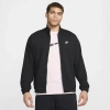 Nike Men's Club Knit Jacket In Black/black/white