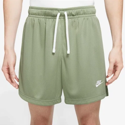Nike Mens  Club Mesh Flow Shorts In Green/white