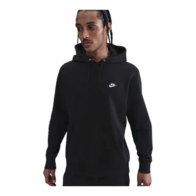 Nike Mens  Club Pullover Fleece Hoodie_black/black/white