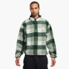 Nike Club Plaid Therma-fit Fleece Half Zip Pullover In Sail/fir/fir