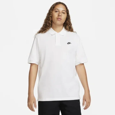Nike Mens  Club Ss Polo Pique In White/black