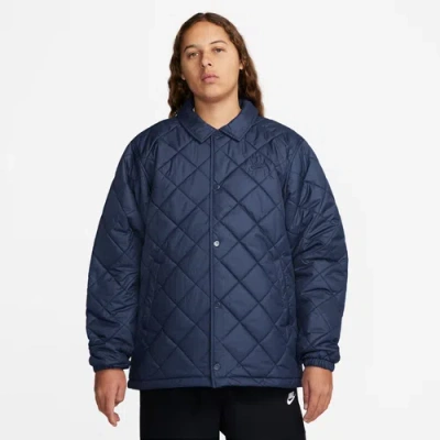 Nike Mens  Club Tf Lightweight Qlt Fill Jacket In Midnight Navy/black/midnight Navy