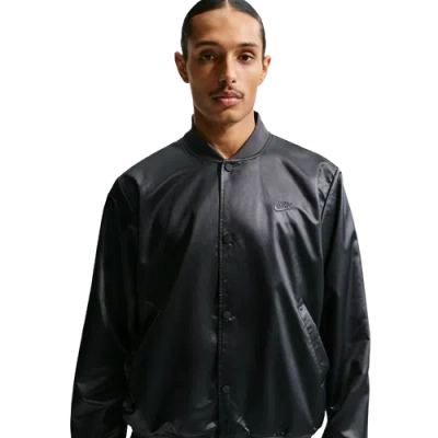 Nike Black Sportswear Club Varsity Bomber Jacket