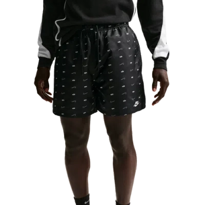 Nike Mens  Club Woven Flow Aop Shorts Ctb In Black