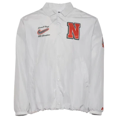 Nike Mens  Coaches Jacket In Grey/multi/red