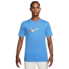 Nike Mens  Dri-fit Lava Swoosh T-shirt In University Blue/multi