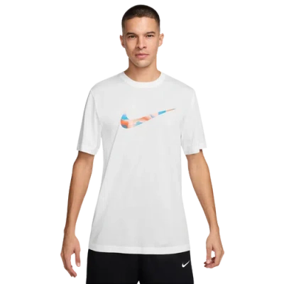 Nike Mens  Dri-fit Lava Swoosh T-shirt In White/multi