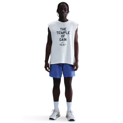 Nike Men's Primary Fleece 7" Dri-fit Unlined Performance Shorts In Blue