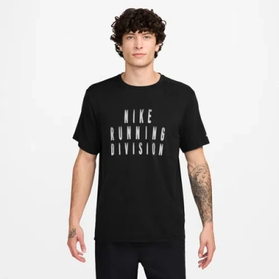 Nike Mens  Dri-fit Rise 365 Run Div Ss In Grey/black