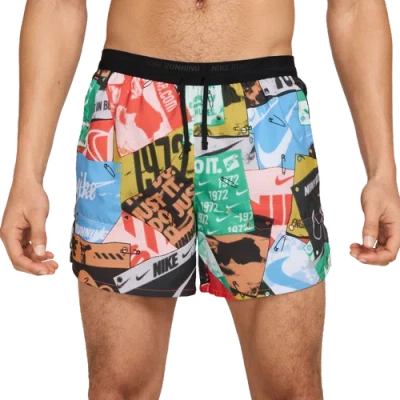 Nike Mens  Dri-fit Run Energy Stride Shorts In Orange/black/reflective Silver
