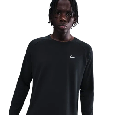 Nike Men's Stride Dri-fit Running Waffle Crew In Black