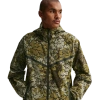 Nike Tech Woven Camo Zip Front Jacket In Green