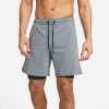 Nike Men's Unlimited Dri-fit 7" 2-in-1 Versatile Shorts In Smoke Grey/black