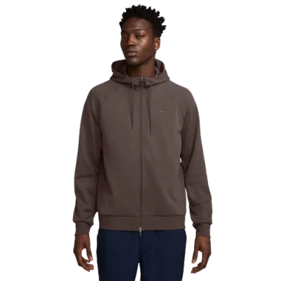 Nike Mens  Dri-fit Uv Primary Full-zip Hoodie In Brown
