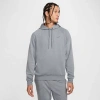 Nike Men's Primary Fleece Dri-fit Uv Pullover Performance Hoodie In Grey/grey