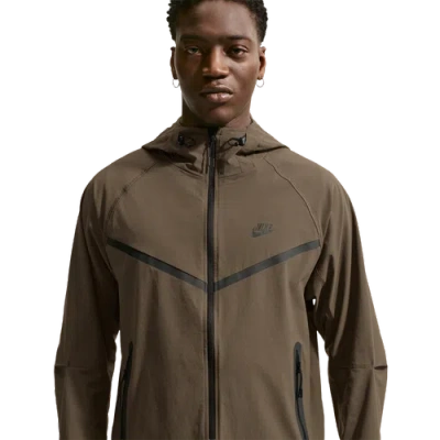 Nike Mens  Drifit Tech Woven Windrunner Fz Jacket In Brown