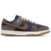 Nike Dunk Low "tweed Corduroy" Sneakers In Midnight Navy/ale Brown/pale Ivory
