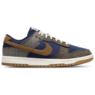 Nike Dunk Low "tweed Corduroy" Sneakers In Midnight Navy/ale Brown/pale Ivory