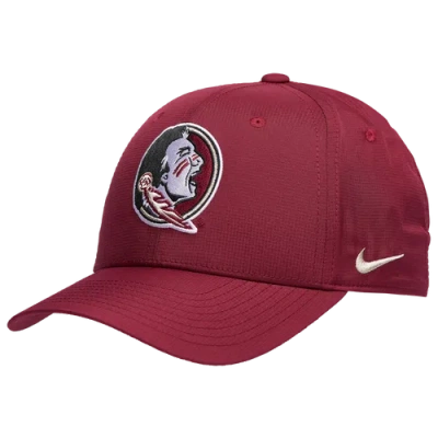 Nike Mens  Fsu Club Precurve Adjustable Cap In Burgundy