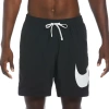 Nike Nylon Swim Shorts With Printed Logo In Black/white