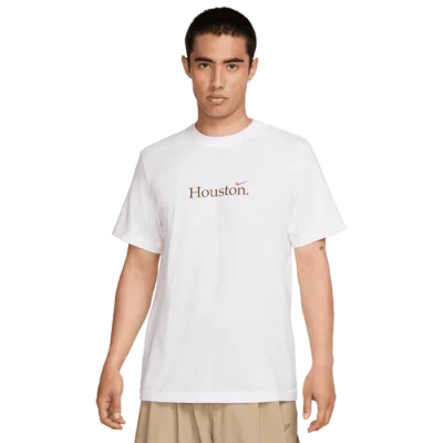 Nike Mens  Houston Short Sleeve Crew T-shirt In White
