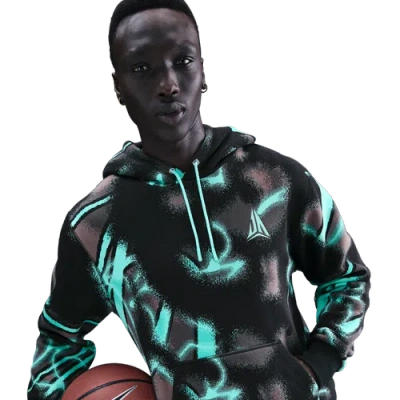 Nike Mens  Ja Club Basketball Pullover Hoodie In Black