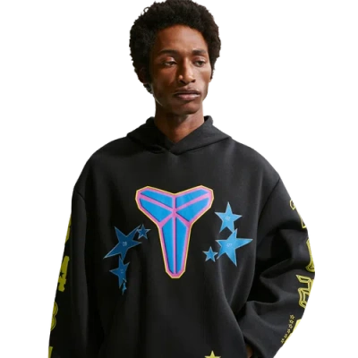 Nike Kobe Fleece Pullover Basketball Hoodie 'black Sonic Yellow'