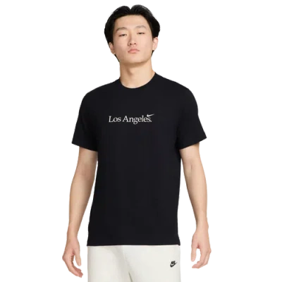 Nike Mens  La Short Sleeve Crew T-shirt In Black/white