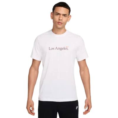 Nike Mens  La Short Sleeve Crew T-shirt In White/cosmic Clay