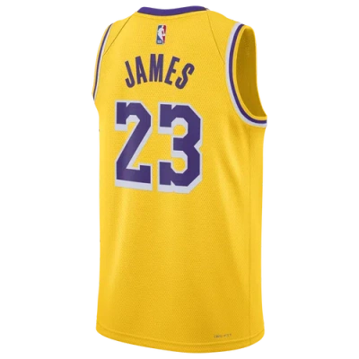 Nike Mens  Lakers Dri-fit Swingman Icon Jersey In Yellow/purple