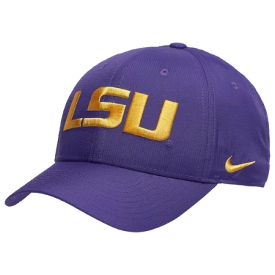 Nike Mens  Lsu Club Precurve Adjustable Cap In Purple/yellow