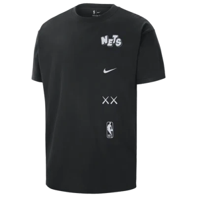 Nike Mens  Nets Cts Ce M90 Logo T-shirt In Black