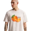 Nike Premium Orange Graphic T-shirt In Neutral