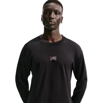 Nike Men's  Sportswear Long-sleeve T-shirt In Black