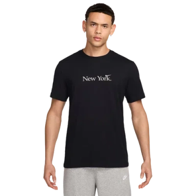 Nike Mens  Nyc Short Sleeve Crew T-shirt In White/cosmic Clay