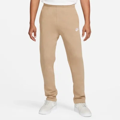 Nike Mens  Open Hem Club Pants In White/tan