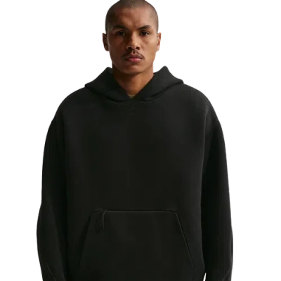 Nike Tech Oversized Fleece Hoodie Mens Black Kangaroo Pocket Pullover Jax1065