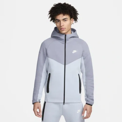 Nike Mens  Tech Fleece Full-zip Hoodie In White/blue