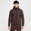 Nike Tech Windrunner Zip Hoodie In Baroque Brown/black