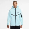 Nike Tech Windrunner Zip Hoodie In Glacier Blue/black