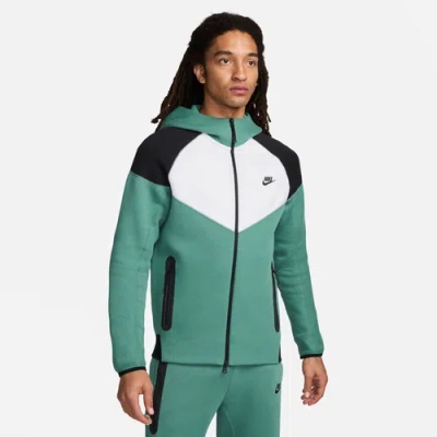 Nike Mens  Tech Fleece Full-zip Wr Hoodie In Green/black/white