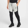 Nike Slim-fit Tapered Logo-print Cotton-blend Tech Fleece Sweatpants In Black/dark Grey Heather